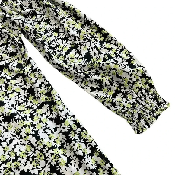 Vero Moda Black Floral Chaddie Mini Dress M - Picture 3 of 4